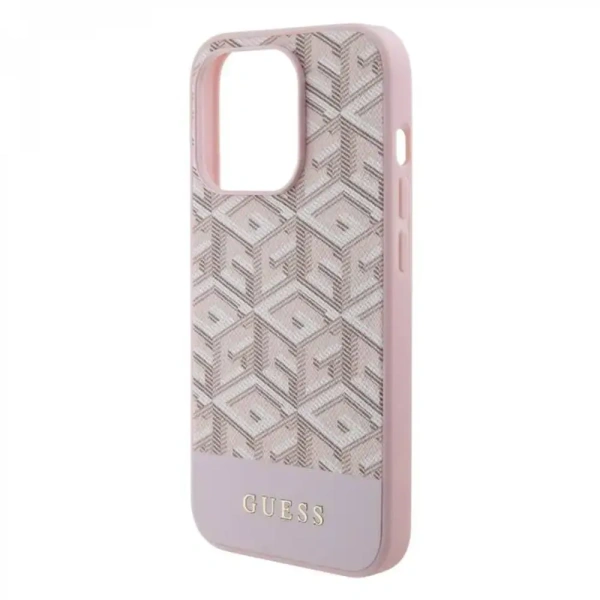 Чехол Guess для iPhone 15 Pro Max MagSafe G CUBE Hard Pink