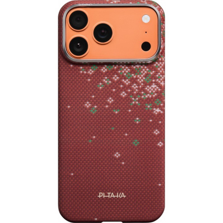 Защитный чехол Pitaka Sakura Hours для iPhone 17 Pro Max Daybreak Red