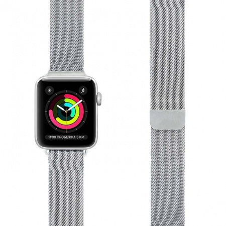 Ремешок Lyambda Capella для Apple Watch 42-45 мм Silver