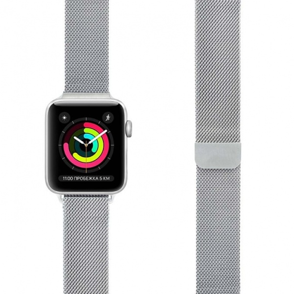 Ремешок Lyambda Capella для Apple Watch 42-45 мм Silver