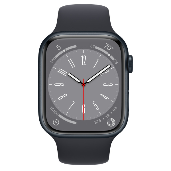Часы Apple Watch Series 8 41mm Midnight Aluminum Case with Midnight Sport Band (GPS) (размер S/M)