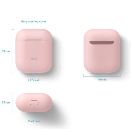 Тонкий чехол Elago для AirPods Slim Silicone Сase Lovely Pink