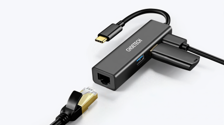 USB-концентратор Choetech 4 в 1 3 x USB 3.0, RJ45 (HUB-U02) USB-концентратор Choetech 4 в 1 3 x USB 3.0, RJ45 (HUB-U02)