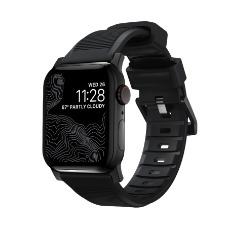 Ремешок Nomad Rugged Strap для Apple Watch 49/45/44/42mm Black / Black Hardware