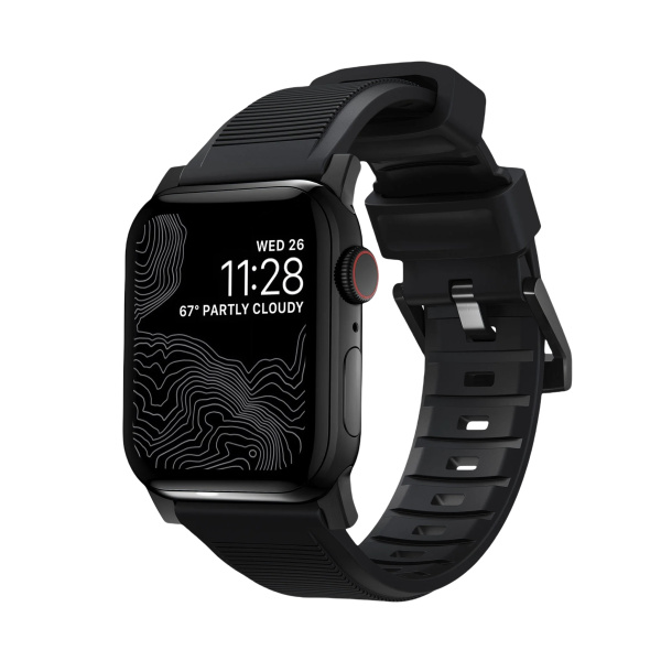 Ремешок Nomad Rugged Strap для Apple Watch 49/45/44/42mm Black / Black Hardware