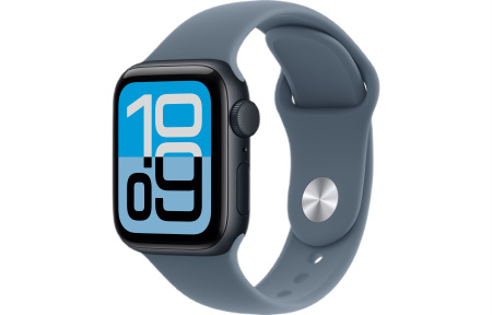 Часы Apple Watch SE 3 (2025) 44mm Midnight Aluminum Case with Anchor Blue Sport Band (GPS) (размер M/L) Часы Apple Watch SE 3 (2025) 44mm Midnight Aluminum Case with Anchor Blue Sport Band (GPS) (размер M/L)
