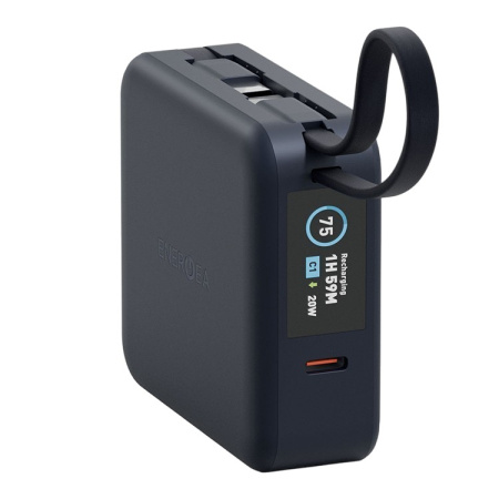 Внешний аккумулятор Energea Magpac Mini Plus (CCC) Wireless Power Bank 10000mAh With Build in USB-C Cable & Display Blue