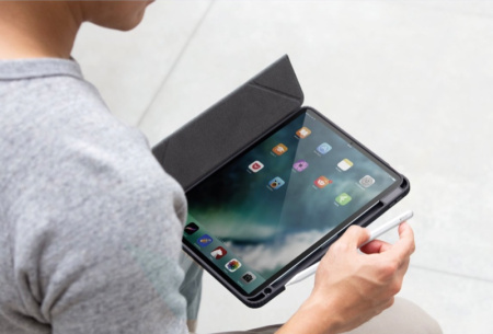 Чехол Uniq для iPad 10.2 (2019 / 2020) MOVEN с держателем для стилуса Grey