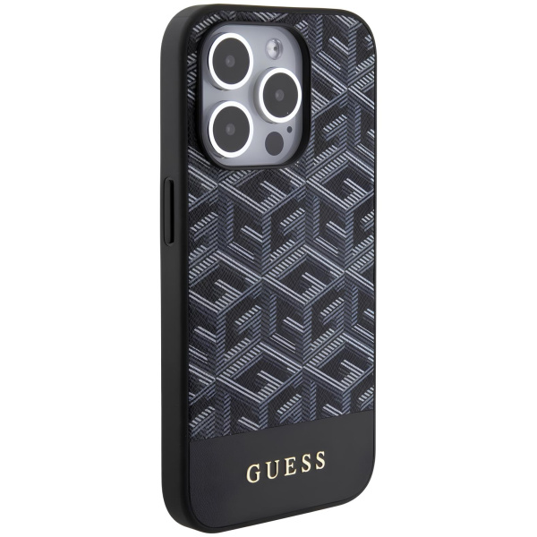 Чехол Guess для iPhone 15 Pro MagSafe G CUBE Hard Black