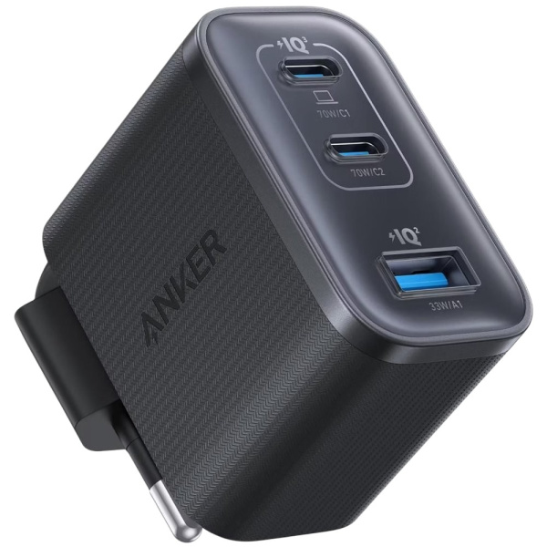Сетевое зарядное устройство Anker Nano 70W USB + 2xUSB-C Black