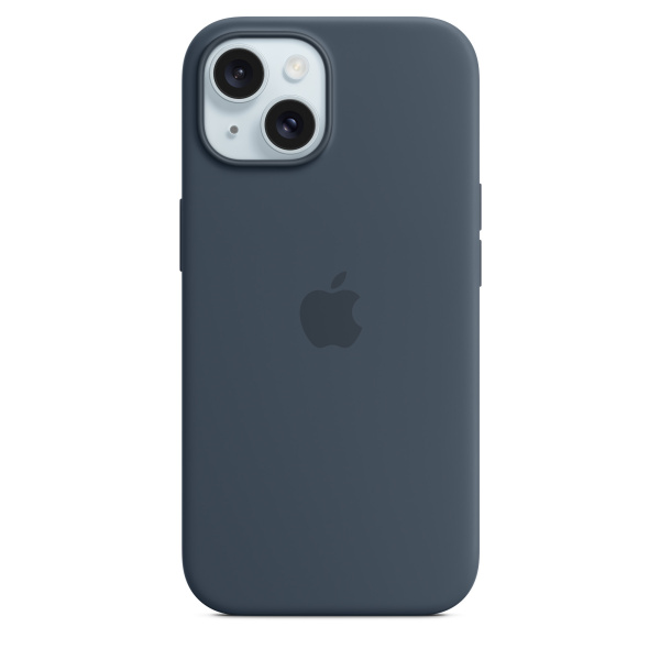 Чехол Apple iPhone 15 Silicone Case with MagSafe Storm Blue