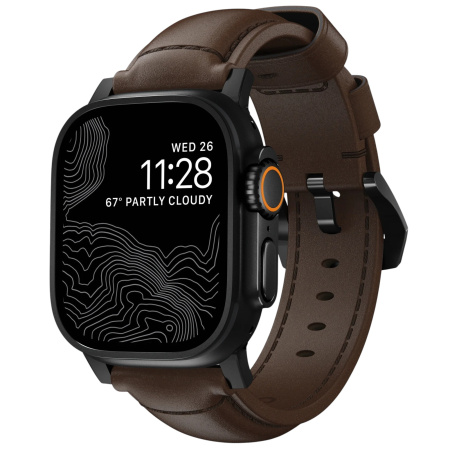 Ремешок Nomad Traditional Band для Apple Watch 44/45/46/49mm Rustic Brown / Black Hardware
