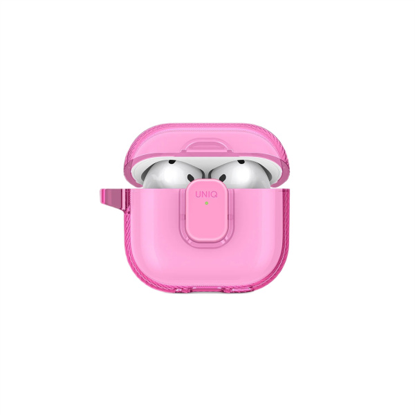 Защитный чехол Uniq для Airpods 4 Glase PRO TPU Lock case Candy Pink