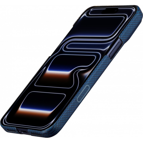 Защитный чехол Pitaka Sakura Hours для iPhone 17 Pro Nightfall Blue