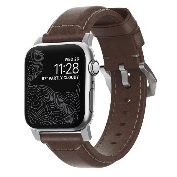 Ремешок Nomad Traditional Band для Apple Watch 49/46/45/44 Rustic Brown / Black Hardware