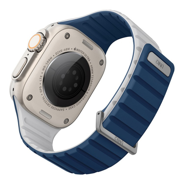 Ремешок Uniq для Apple Watch 42-49 mm Revix EVO Reversible Magnetic Royal Blue / Chalk