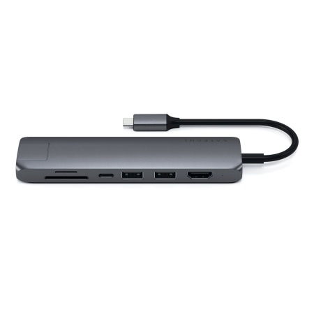 Адаптер Satechi USB-C Slim Multi-Port with Ethernet Adapter Space Gray