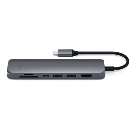 Адаптер Satechi USB-C Slim Multi-Port with Ethernet Adapter Space Gray Адаптер Satechi USB-C Slim Multi-Port with Ethernet Adapter Space Gray