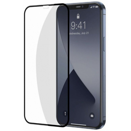 Защитное стекло Baseus Full-Screen Curved Tempered 0.3mm для iPhone 12 mini Black (2 шт.) Защитное стекло Baseus Full-Screen Curved Tempered 0.3mm для iPhone 12 mini Black (2 шт.)