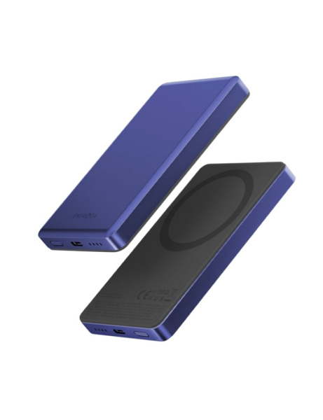 Внешний аккумулятор EnergEA AluPac 10K (CCC) MagSafe 10000 мАч 15W, USB-C 20W Ultra Light Aluminium Blue