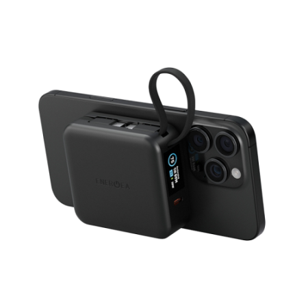 Внешний аккумулятор Energea Magpac Mini Plus Wireless Power Bank 10000mAh With Build in USB-C Cable & Display Black