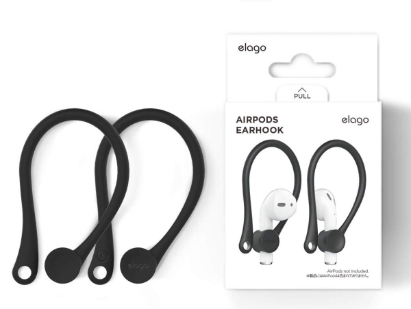 Держатель Elago для AirPods EarHook Black