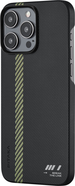 Чехол Pitaka Fusion Weaving MagEZ 5 для iPhone 15 Pro Max Break the Line