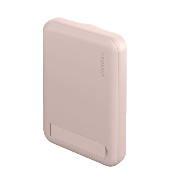 Внешний аккумулятор EnergEA MagPac MINI 10.000mAh Magnetic wireless 15W USB-C 20W ultra-slim with stand Pink