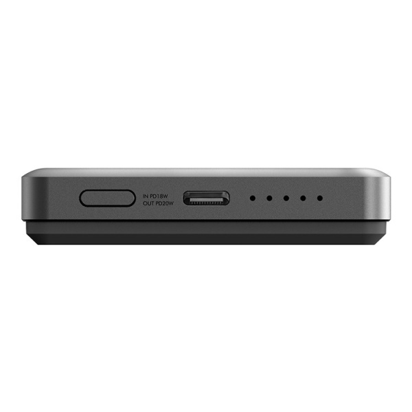 Внешний аккумулятор EnergEA AluPac Air 10K MagSafe 10000 мАч 15W, USB-C 20W Ultra Light Aluminium Gunmetal