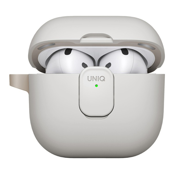 Чехол Uniq CLYDE Lock case для Airpods 4 Mist Grey/Khaki