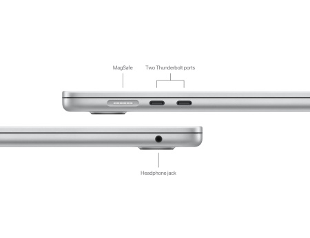 Ноутбук Apple MacBook Air 15  M3 (8-core CPU, 10-core GPU) / RAM 16GB / SSD 256GB Silver (Серебристый) 35W MC9E4RU/A