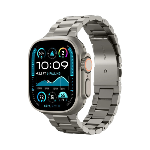 Ремешок Spigen Modern Fit для Apple Watch 44/45/46/49mm Natural Titanium