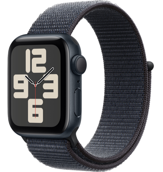 Apple Watch SE (2024) 40mm Midnight Aluminum Case with Ink Sport Loop (GPS)