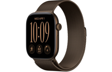 Часы Apple Watch Series 12 46mm Dark Bronze Aluminum Case with Dark Bronze Milanese Loop (GPS) (S/M)