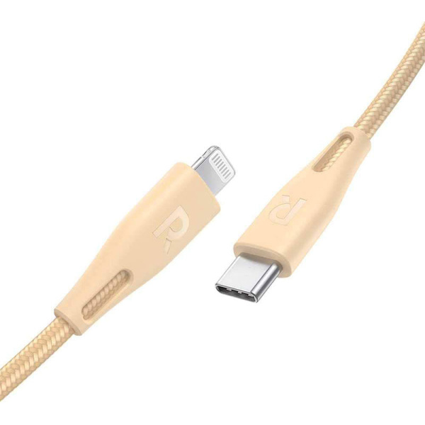 Кабель RAVPower MFI USB-C to Lightning, 2 м, Gold