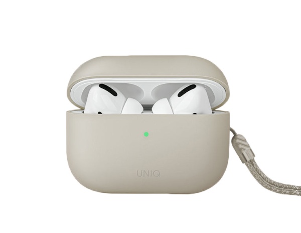 Чехол для AirPods Pro 2 Uniq Lino Liquid Silicone Ivory Beige