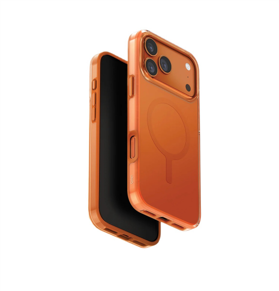 Защитный чехол UNIQ Clario (MagSafe) для iPhone 17 Pro Max Volt Orange (Уцененный)