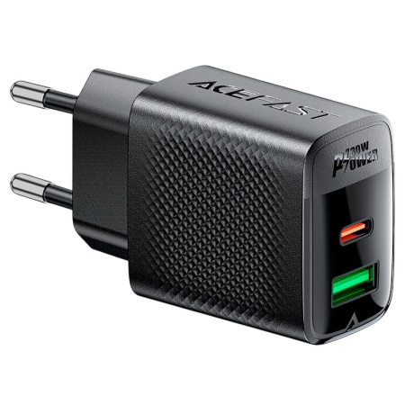 Зарядное устройство ACEFAST A98 PD30W Gan USB-C+USB-A Charger EU Black