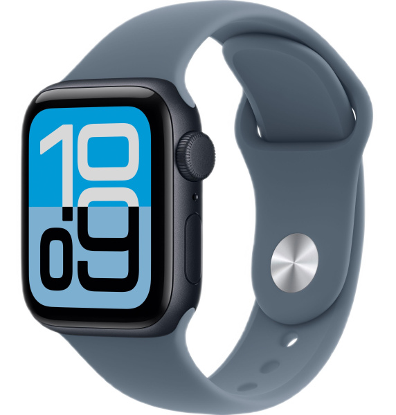 Часы Apple Watch SE 3 (2025) 44mm Midnight Aluminum Case with Anchor Blue Sport Band (GPS) (размер M/L)