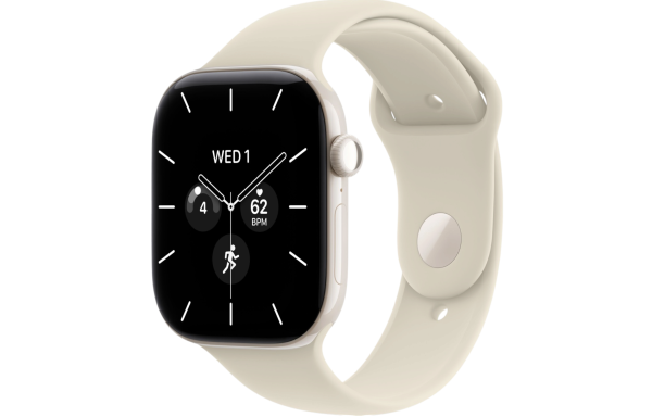 Часы Apple Watch Series 12 46mm Pearl White Ceramic Case with Sand Sport Band (GPS + LTE) (S/M)