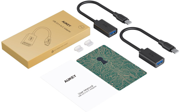 Комплект адаптеров Aukey USB-C to USB 3.0 (2 шт.)