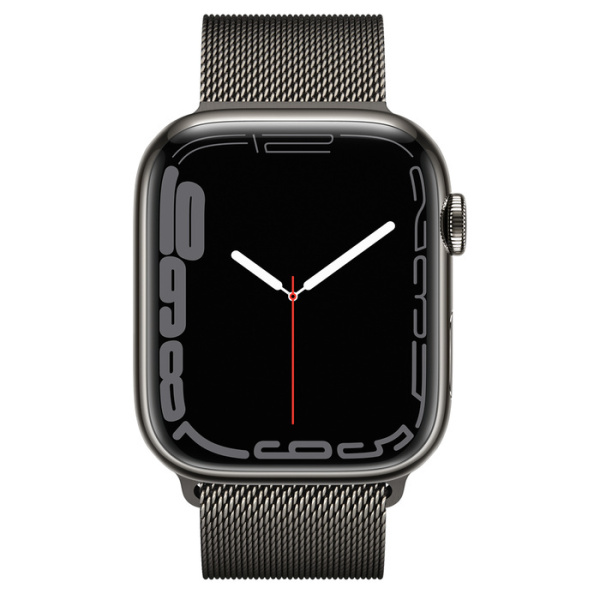Часы Apple Watch Series 7 45mm Graphite Stainless Steel Case with Milanese Loop Graphite (GPS+ Cellular)