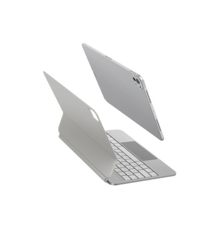 Чехол-клавиатура Uniq VENNO Magnetic Smart Keyboard Folio для iPad Pro 11 (2024-2025) с английской раскладкой White