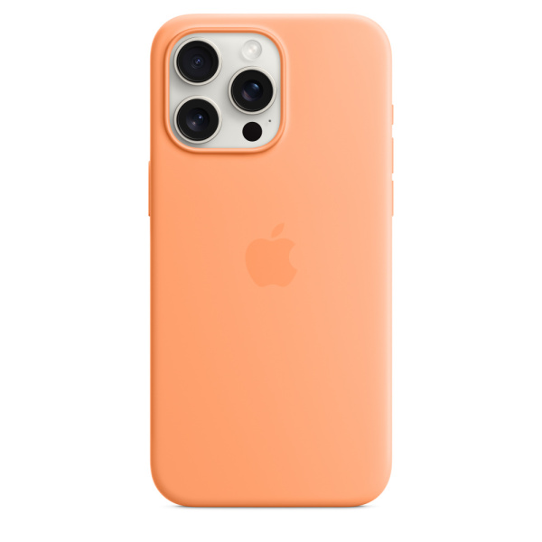 Чехол Apple iPhone 15 Pro Max Silicone Case with MagSafe Orange Sorbet