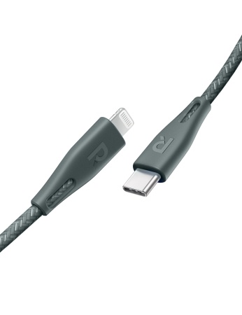 Кабель RAVPower MFI USB-C to Lightning, 1.2 м, Grey