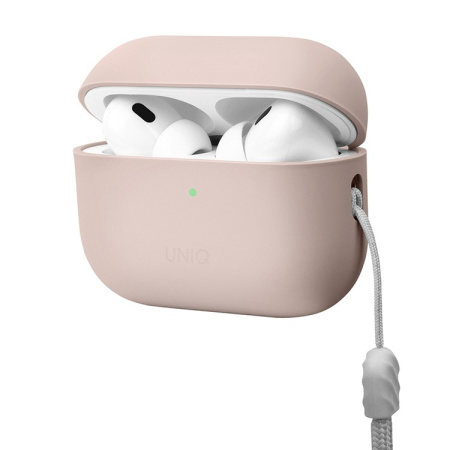 Чехол для AirPods Pro 2 Uniq Lino Liquid Silicone Pink