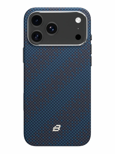 Защитный чехол Blueo Tactile Woven Armor Aramid Fiber (MagSafe) для iPhone 17 Pro Galaxy Blue