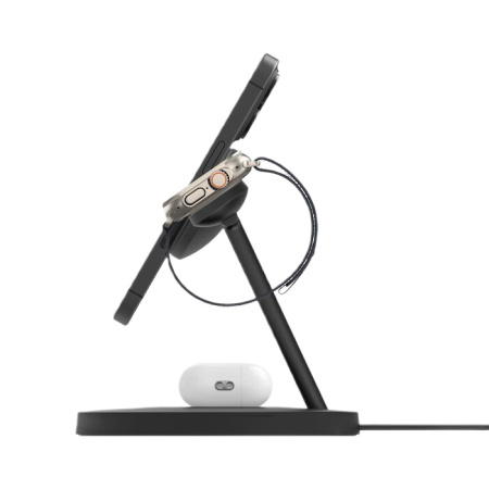 Беспроводное зарядное устройство Belkin BoostCharge Pro 15W 3-in-1 Wireless Charging Stand with Qi2 Черный