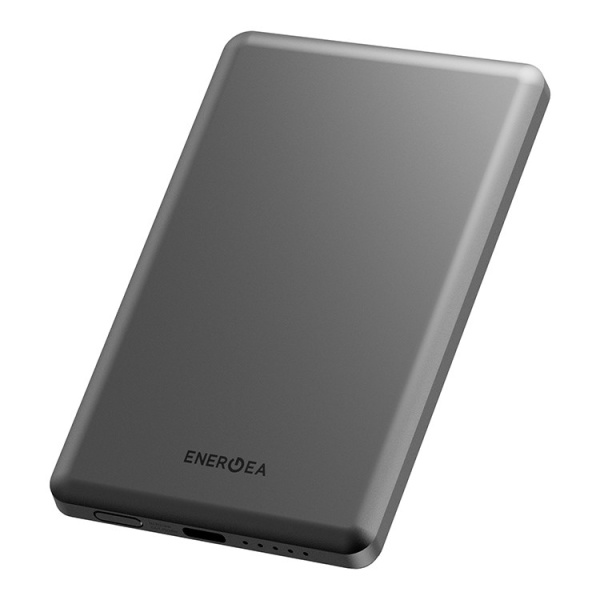 Внешний аккумулятор EnergEA AluPac Air 5K MagSafe 5000 мАч 15W, USB-C 20W Ultra Light Aluminium Gunmetal