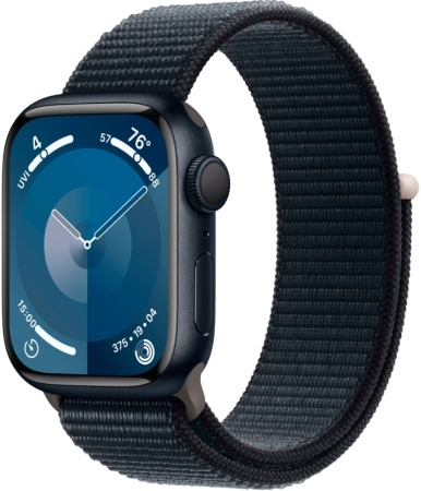 Apple Watch Series 9 45mm Midnight Aluminum Case with Midnight Loop Band (GPS)